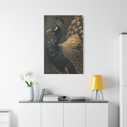 Black and Gold Peacock Elegance Wall Art & Canvas Print