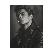 Rebel Leather Jacket Portrait Wall Art & Canvas Print