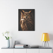 Great Horned Owl Portrait Studio Wall Art & Canvas Print