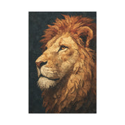 Textured Lion Portrait Painterly Close-Up Wall Art & Canvas Print