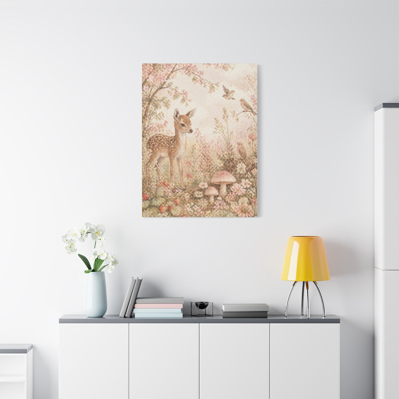Soft Pink Woodland Storybook Wall Art & Canvas Print