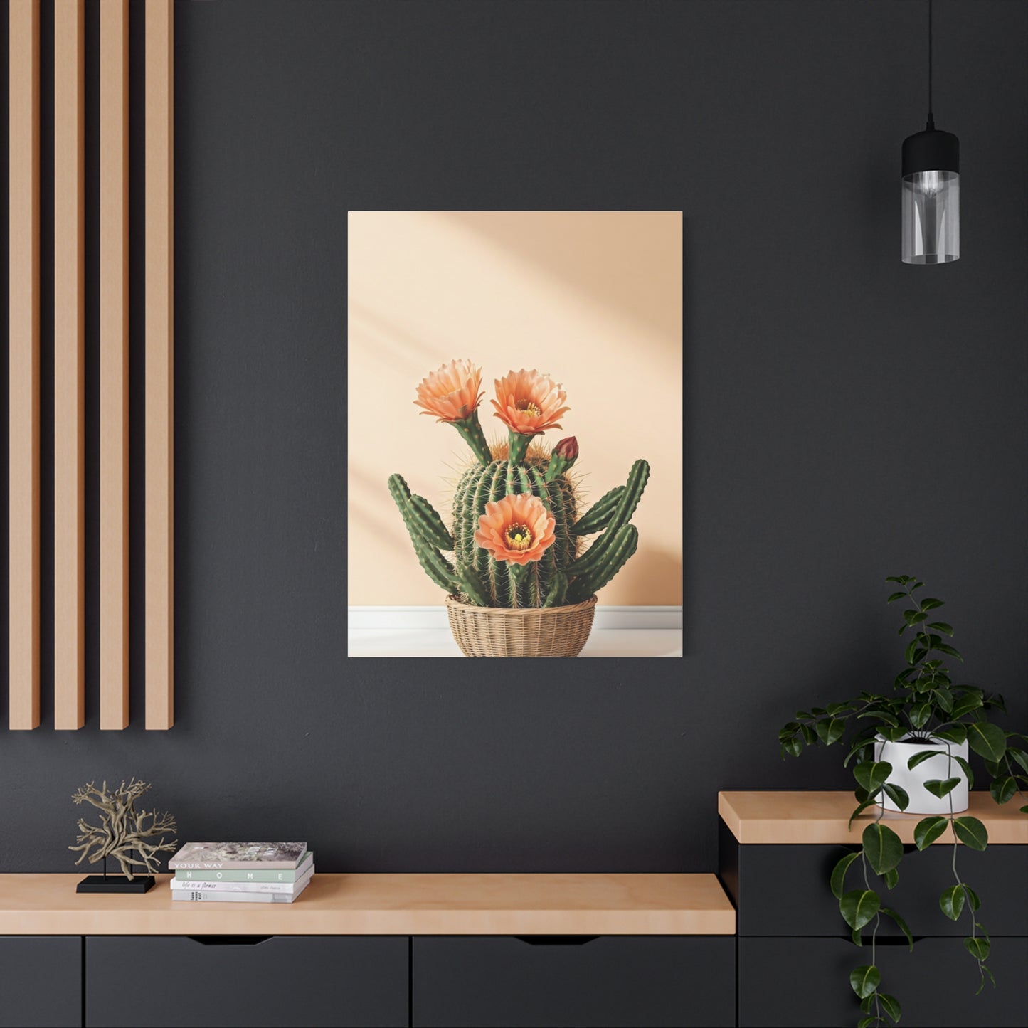 Blooming Desert Barrel Cactus Wall Art & Canvas Prints