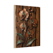 Copper Orchid on Reclaimed Wood Southwest Wall Art & Canvas Print