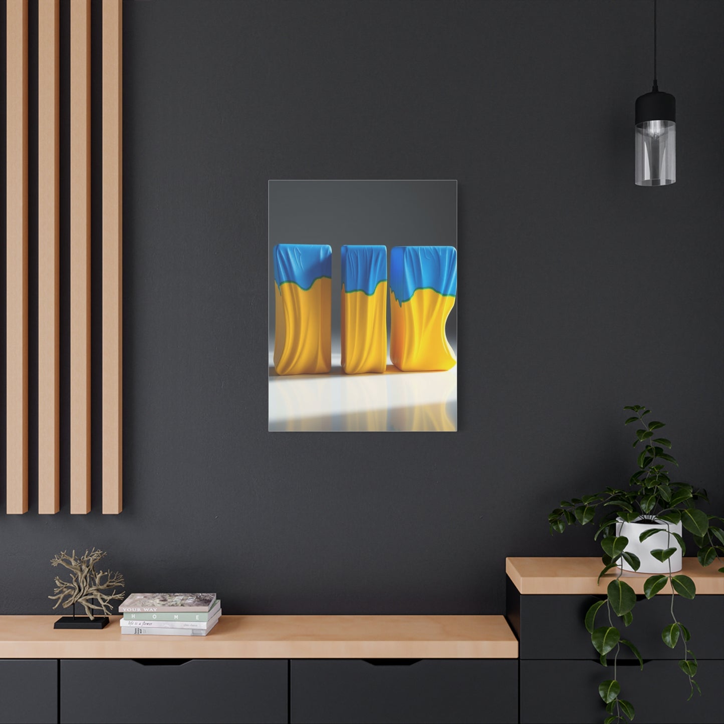 Supreme Art Collection Blue & Yellow Wall Art & Canvas Print