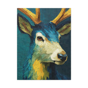 Modern Expressionist Deer Portrait Wall Art & Canvas Print