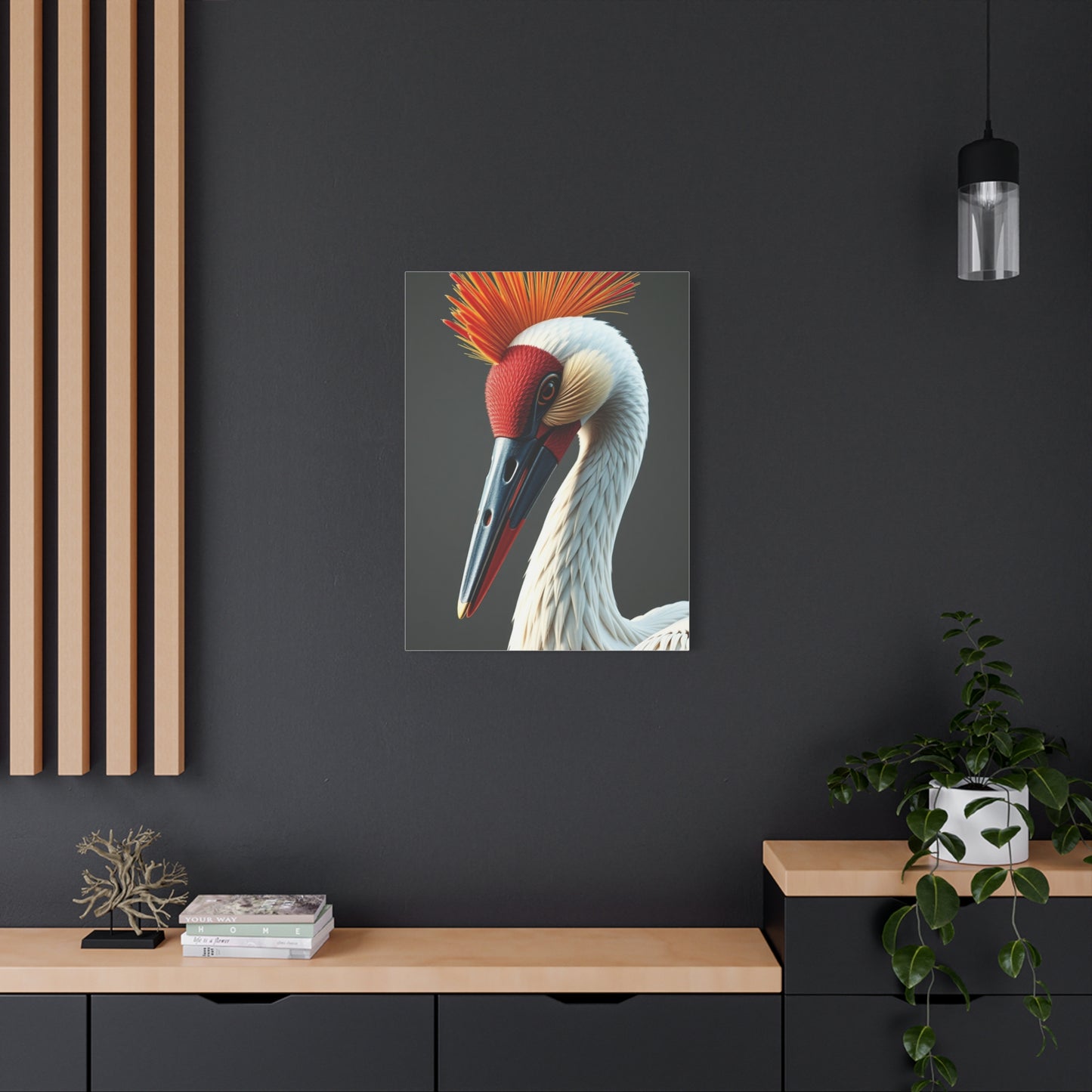 Elite Crane Bird Art Vision Wall Art & Canvas Print