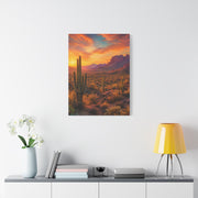Golden Hour Saguaro Desert Southwest Wall Art & Canvas Print