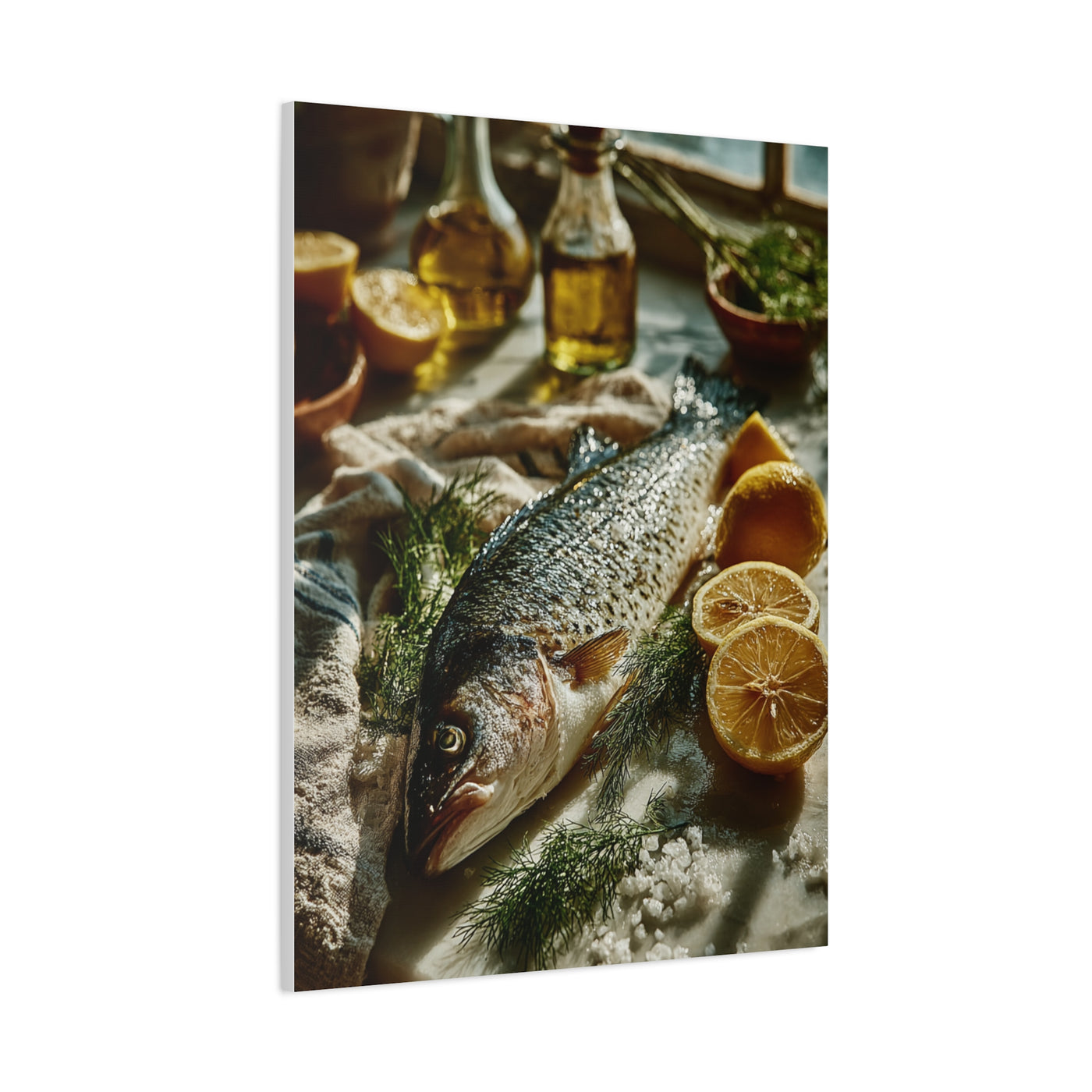Fresh Whole Fish Mediterranean Prep Wall Art & Canvas Print