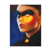 High Fashion Editorial Neon Shadow Portrait Wall Art & Canvas Print