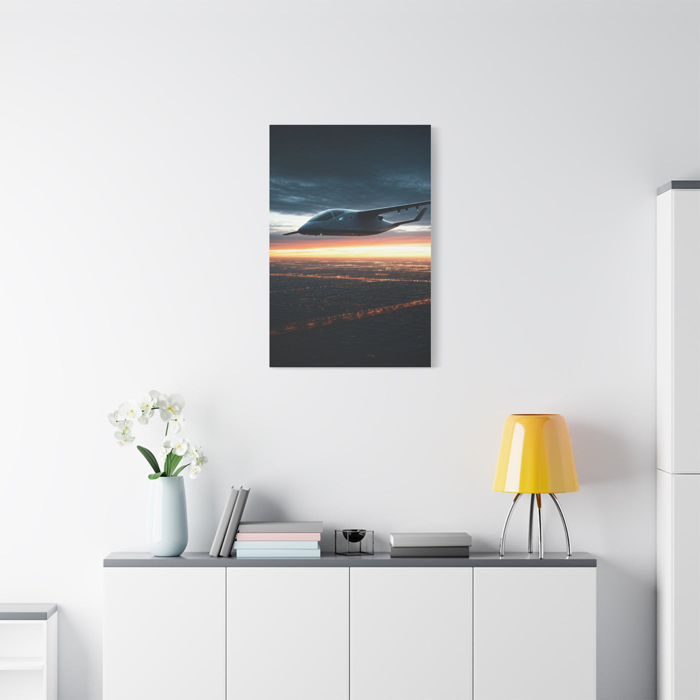 Twilight Cruiser Over Lights Wall Art & Canvas Prints