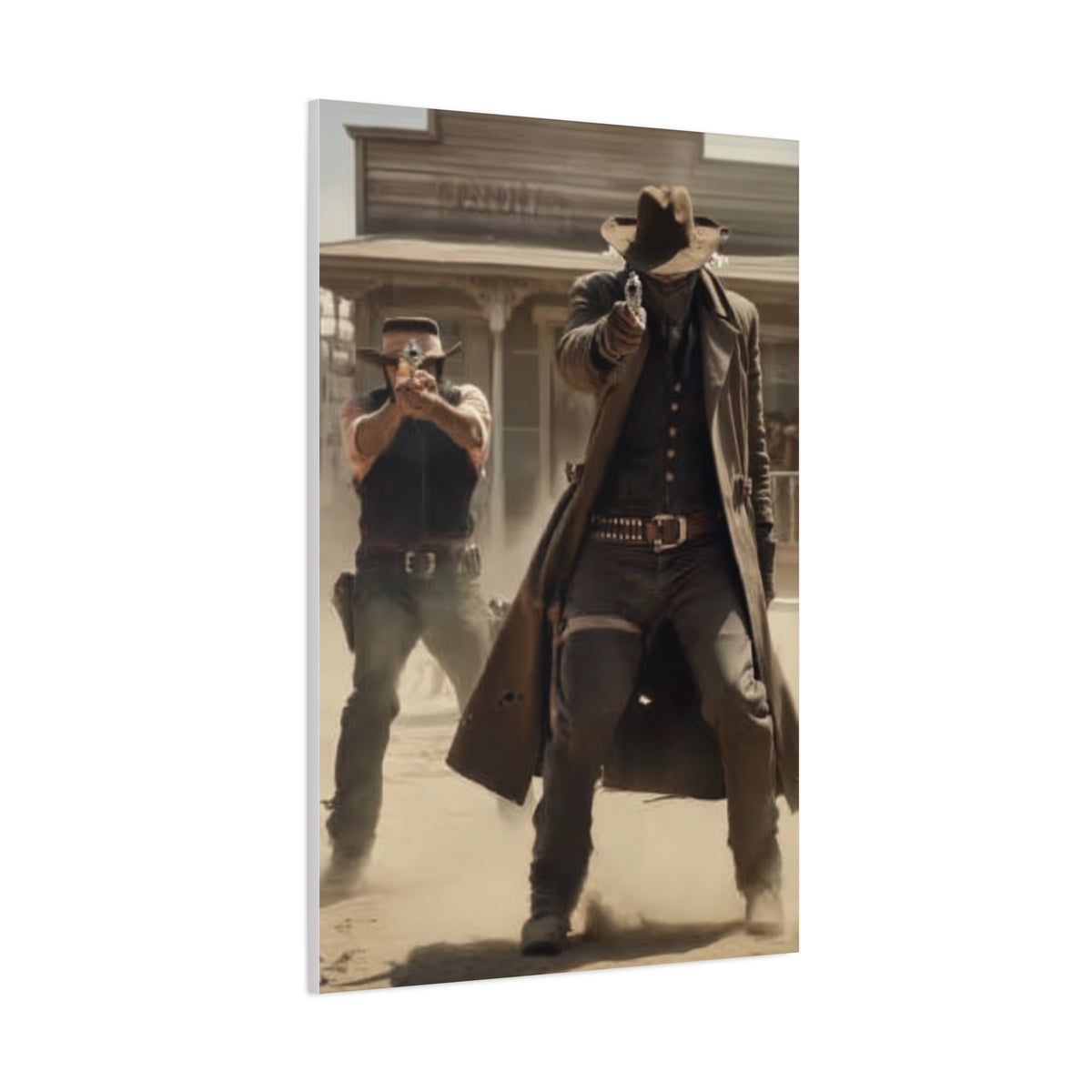 High Noon Gunslinger Showdown Wall Art & Canvas Print