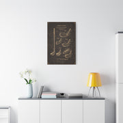 Antique Golf Club Patent Diagram Wall Art & Canvas Print