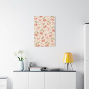 Pink Cherry Pattern Composition Wall Art & Canvas Print
