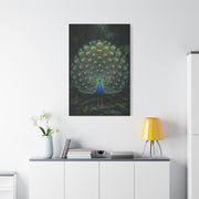 Jungle Royal Peacock Halo Wall Art & Canvas Print