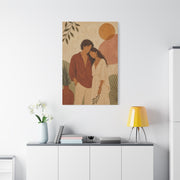 Bohemian Faceless Couple Portrait Wall Art & Canvas Print