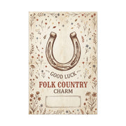 Rustic Horseshoe Folk Charm Poster Wall Art & Canvas Print