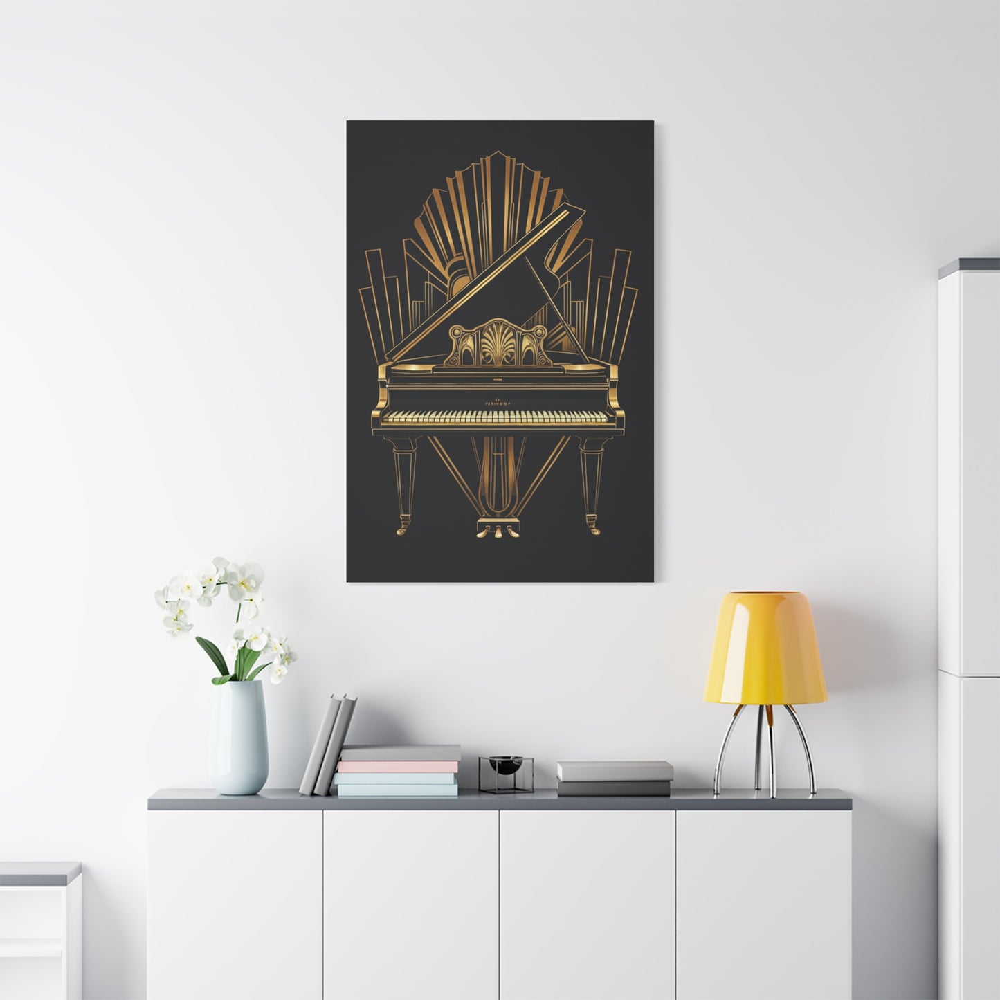 Grand Piano Deco Gold Luxury Wall Art & Canvas Prints