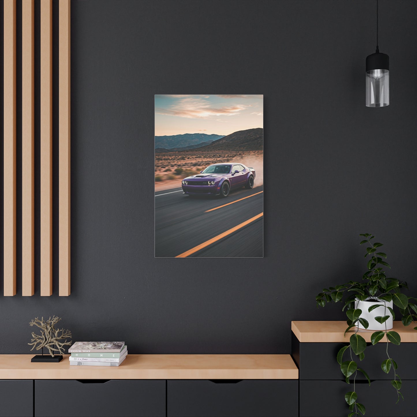 Dodge Challenger Canyon Road Power Run Wall Art & Canvas Prints