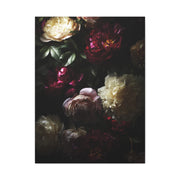 Luminous Peonies on Dark Background Wall Art & Canvas Print