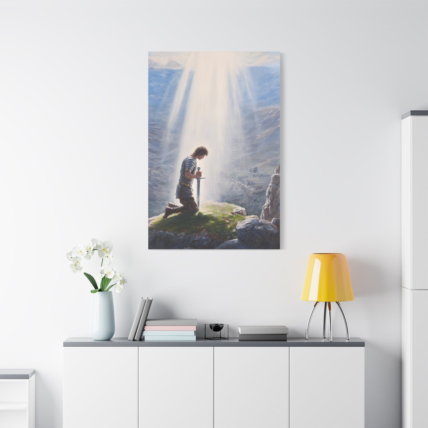 King Arthur Claiming Excalibur Sacred Destiny Wall Art & Canvas Print