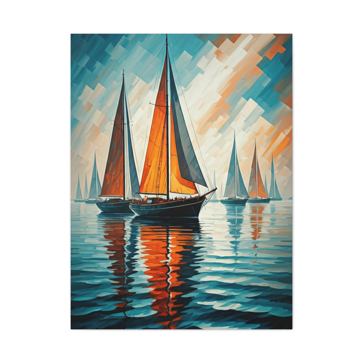 Crimson Sail Regatta Wall Art & Canvas Prints