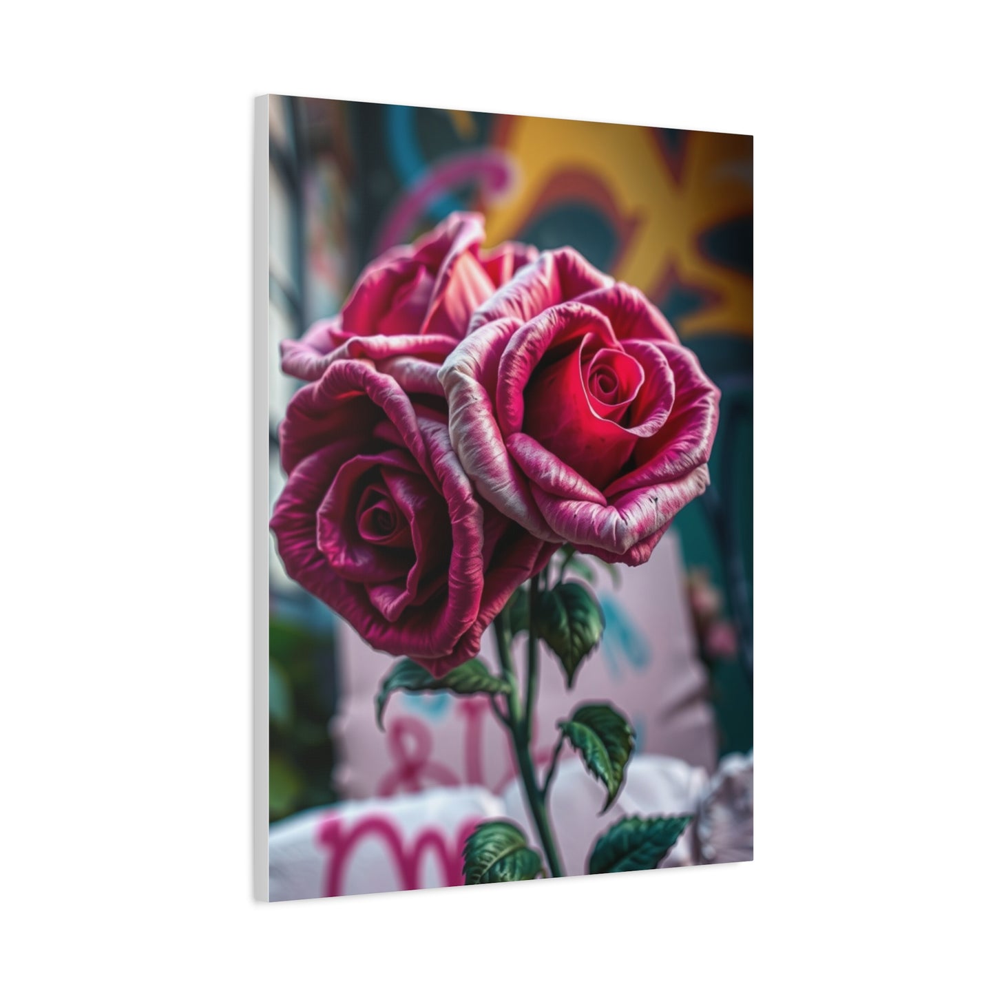 Graffiti Roses Art Premium Canvas 18 Wall Art & Canvas Print