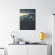 Helicopter Over Volcano Crater Wall Art & Canvas Prints