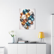Overlapping Multicolor Metal Circles Wall Art & Canvas Print