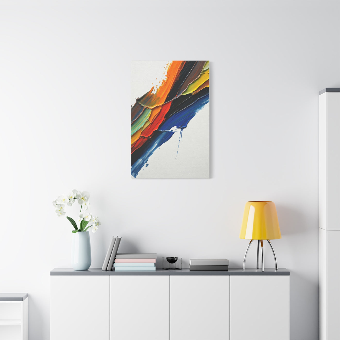 Expressive Multicolor Stroke Abstract Wall Art & Canvas Prints