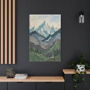 Hand-Torn Paper Collage Mountain Range Wall Art & Canvas Print