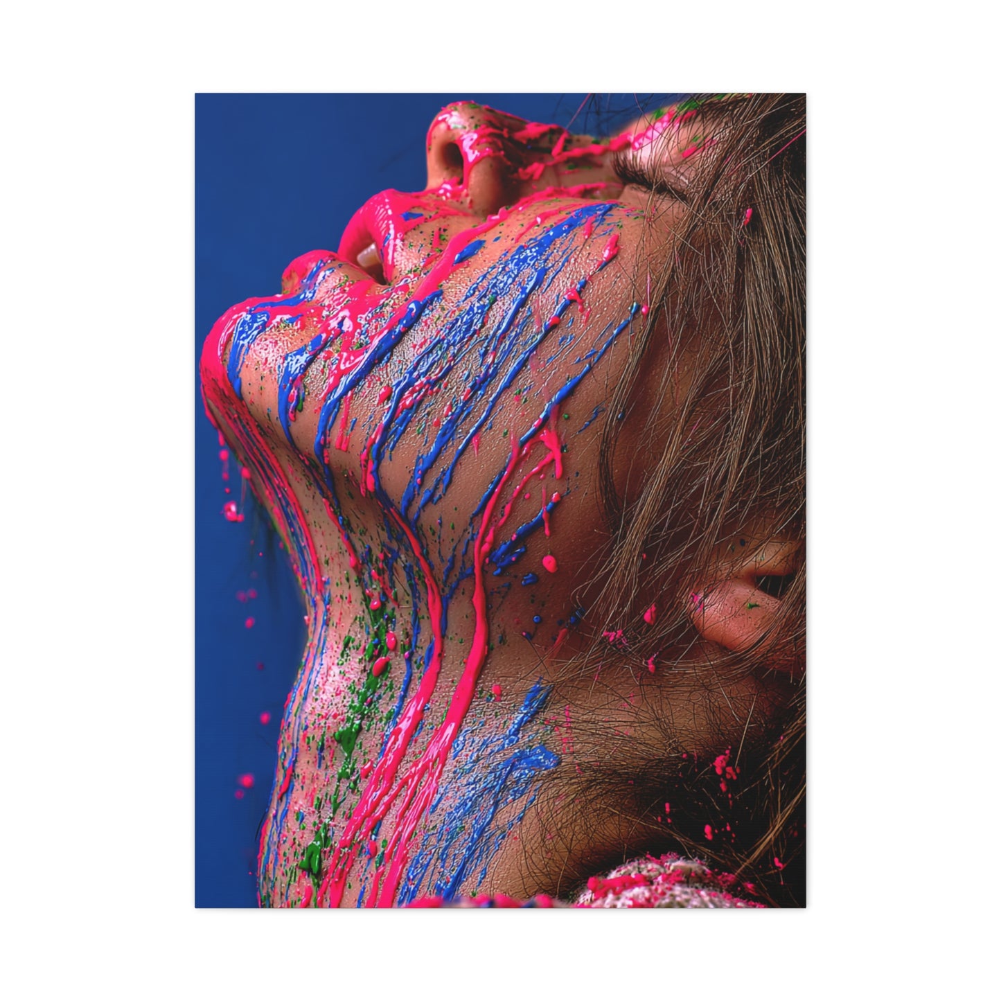Liquid Pigment Expression Portrait Wall Art & Canvas Print