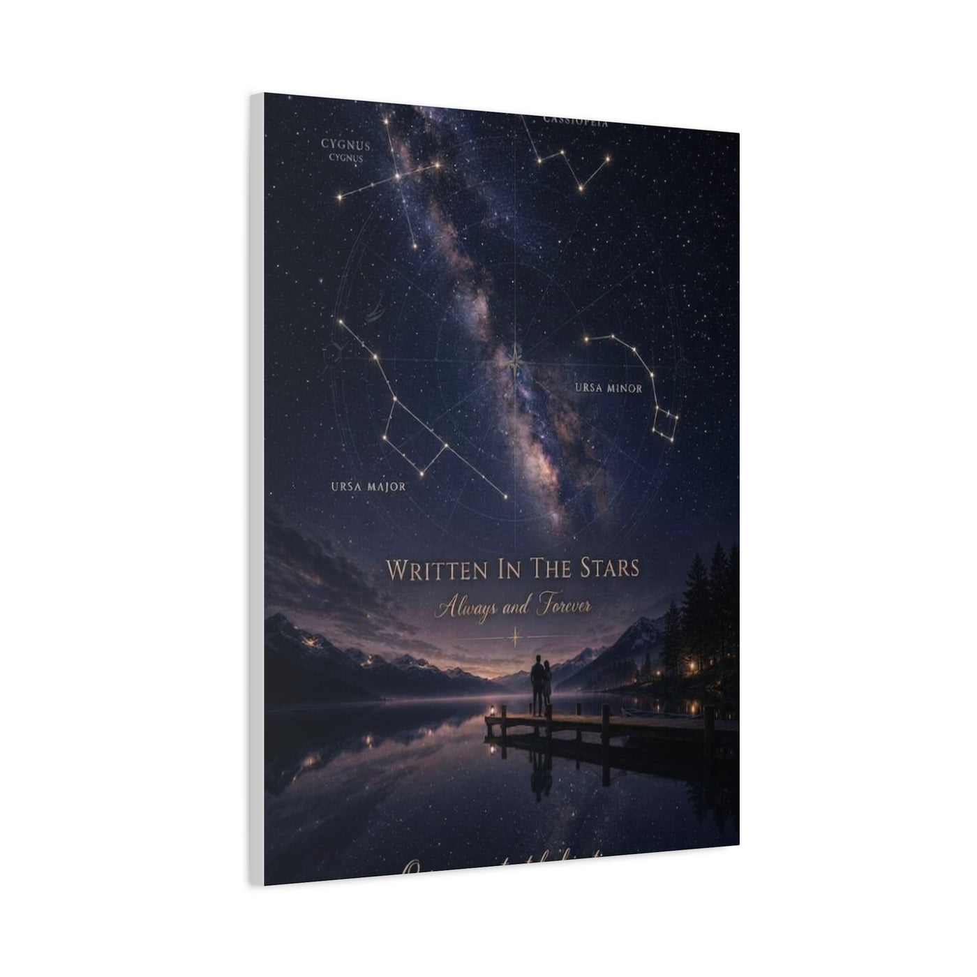 Celestial Destiny Night Sky Romance Wall Art & Canvas Print