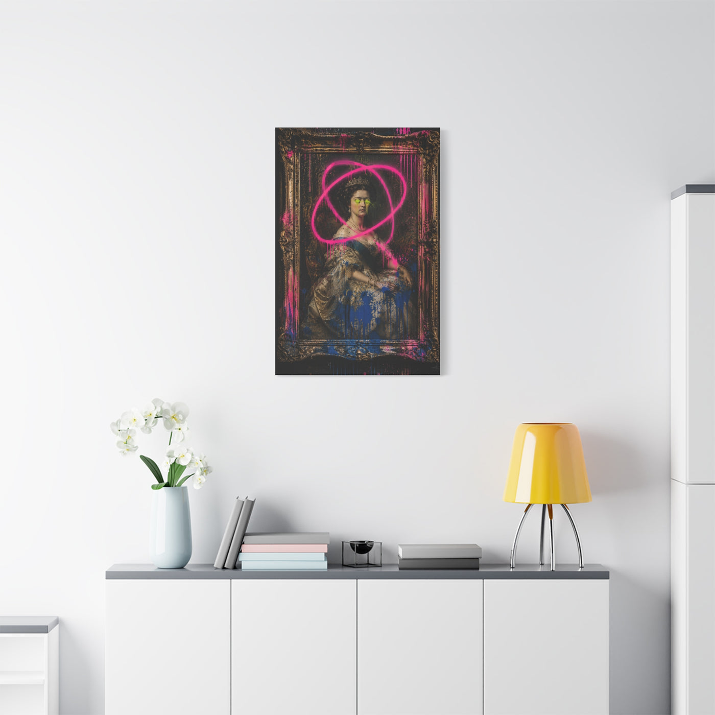 Graffiti Royal Portrait Rebellion Street Wall Art & Canvas Print