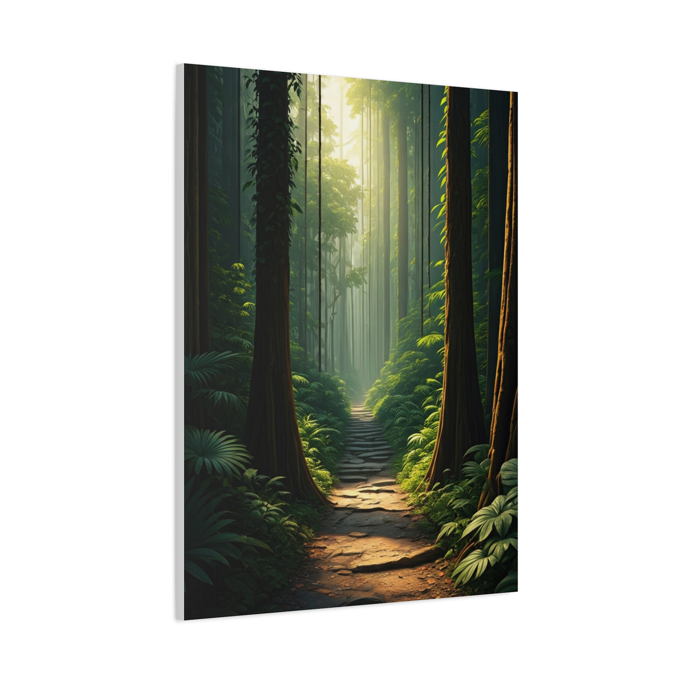 Misty Woodland Path Serenity Wall Art & Canvas Prints