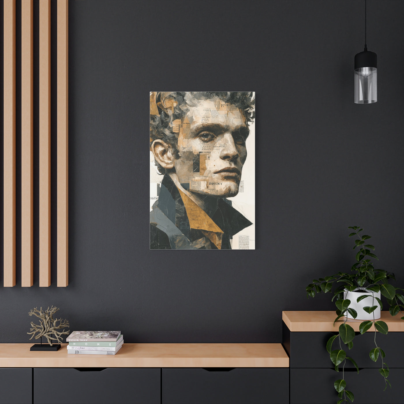 Editorial Male Portrait Collage Wall Art & Canvas Print