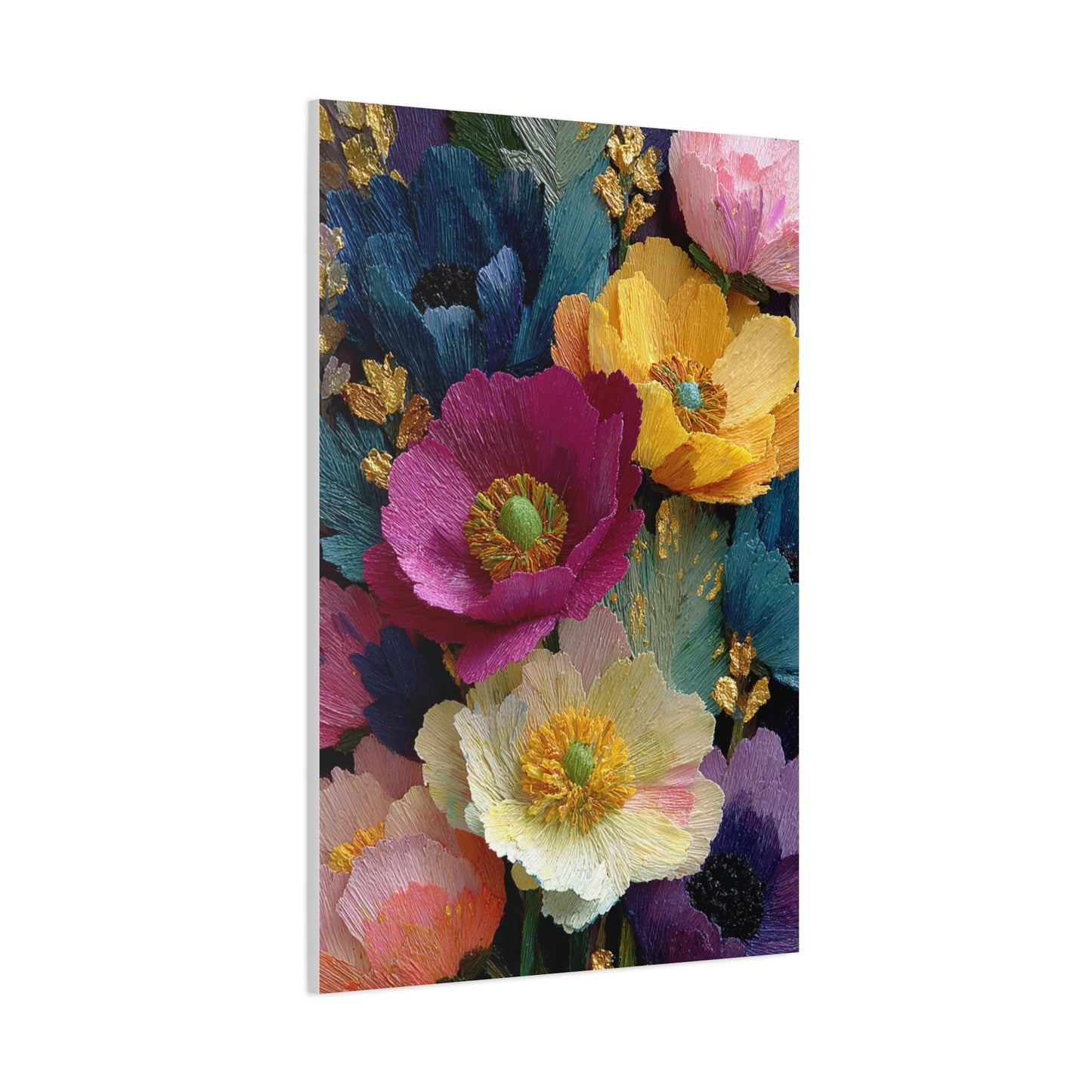 Textured Floral Relief Composition Wall Art & Canvas Print