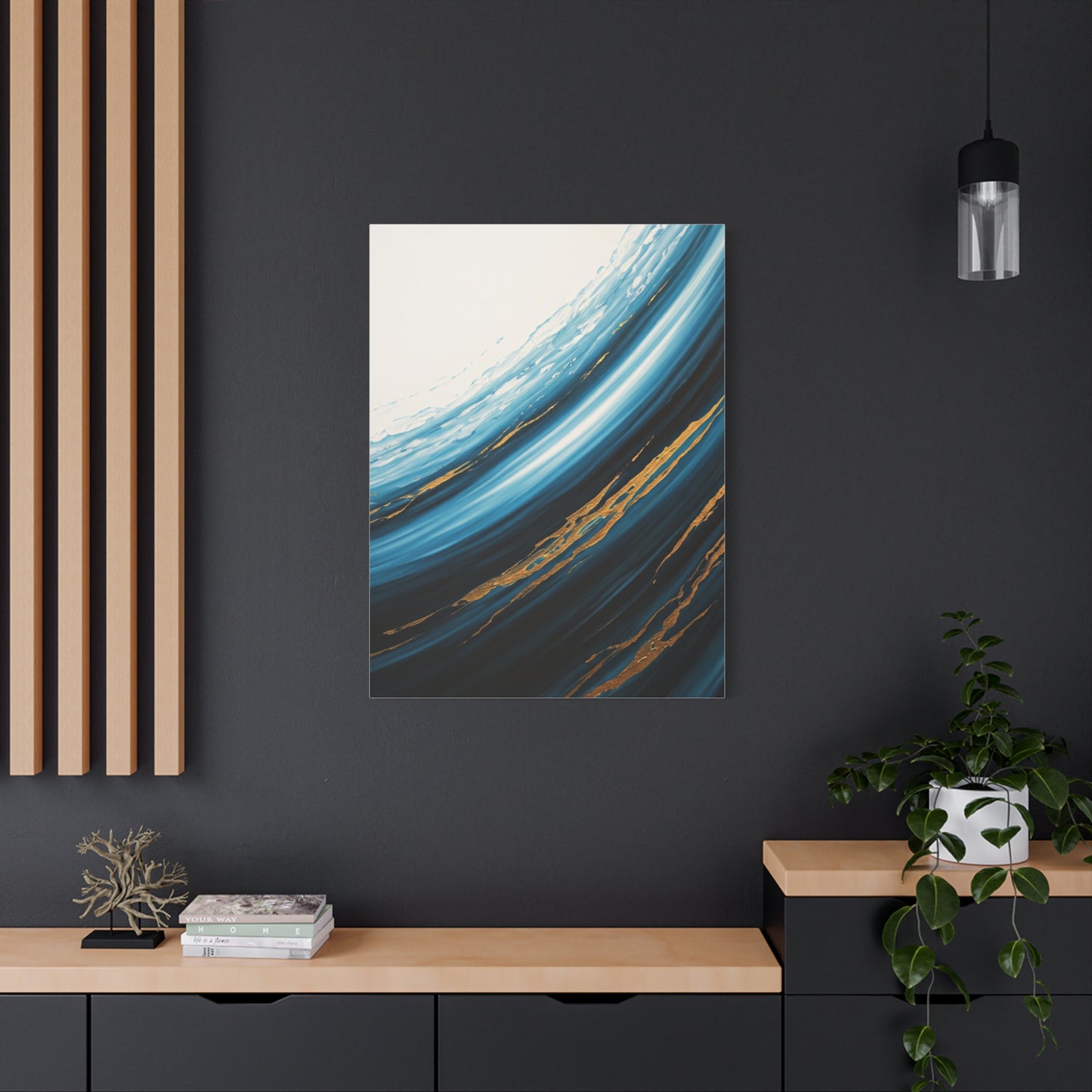 Azure Current Gold Accent Wall Art & Canvas Prints