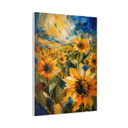 Abstract Expressionist Sunflower Field Wall Art & Canvas Print