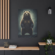 Standing Grizzly Bear Studio Portrait Wall Art & Canvas Prints