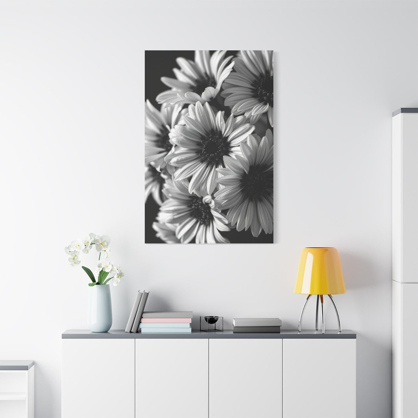 Luxe Obsidian Floral Visage Wall Art & Canvas Print