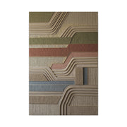 Sculpted Sisal & Plaster Geometric Wall Art & Canvas Print