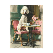Paris Café Poodle Portrait Wall Art & Canvas Print