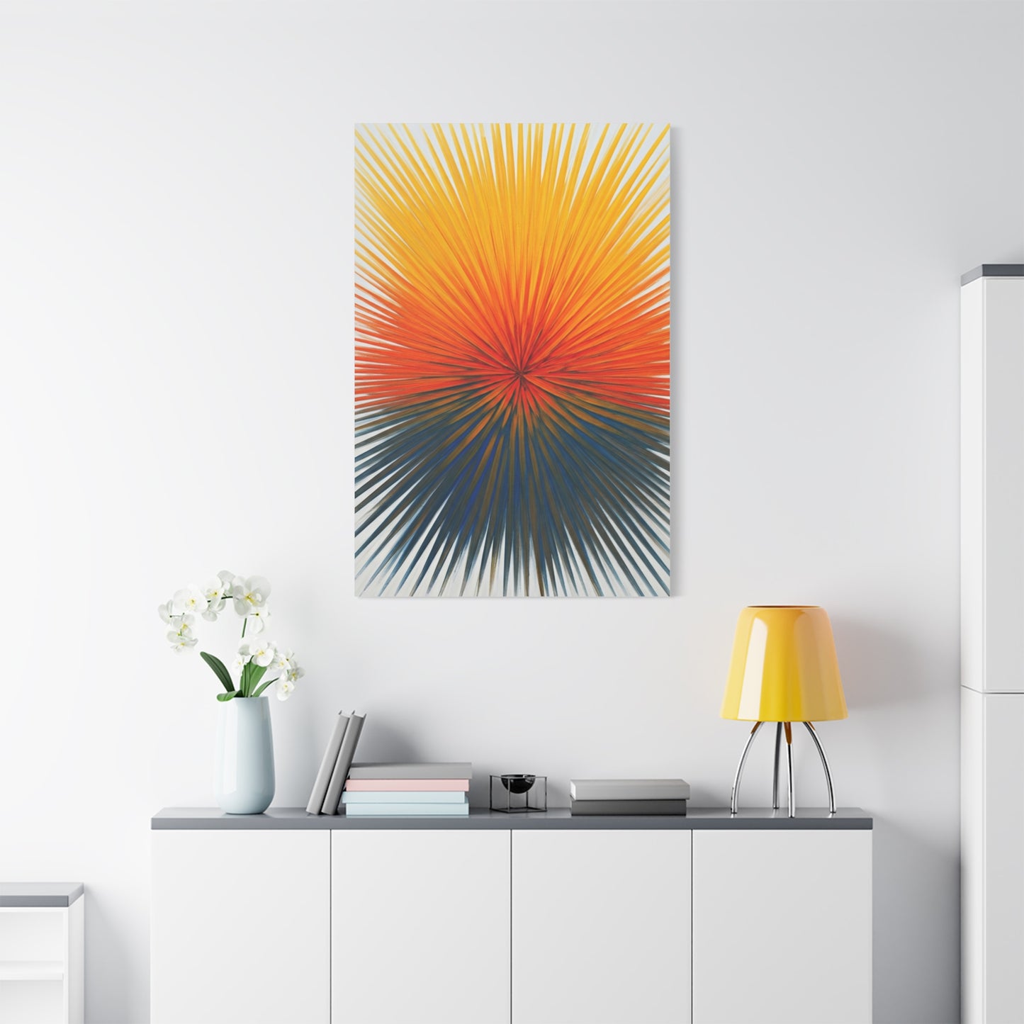 Radiant Sunburst Horizon Abstract Wall Art & Canvas Prints