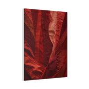 Red Textile Layered Fabric Abstraction Wall Art & Canvas Print