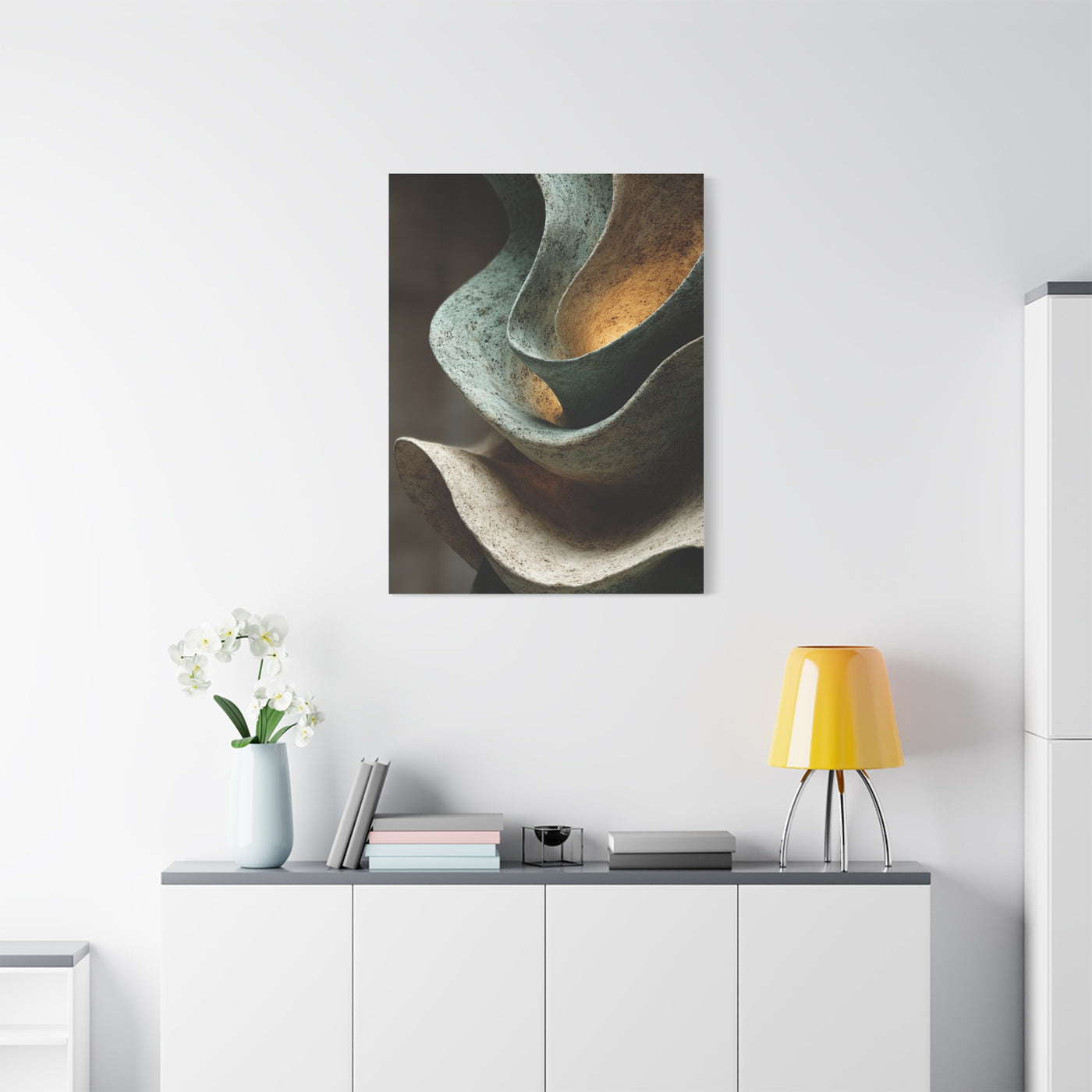 Sculptural Flow Abstract Form Wall Art & Canvas Print