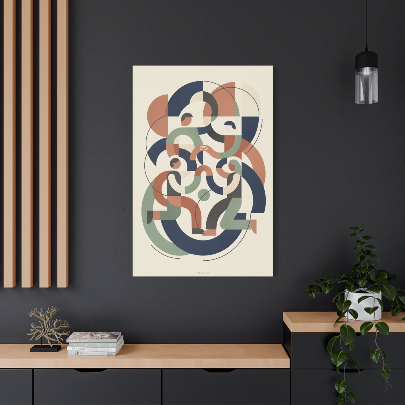 Abstract Collaboration Geometry Wall Art & Canvas Print