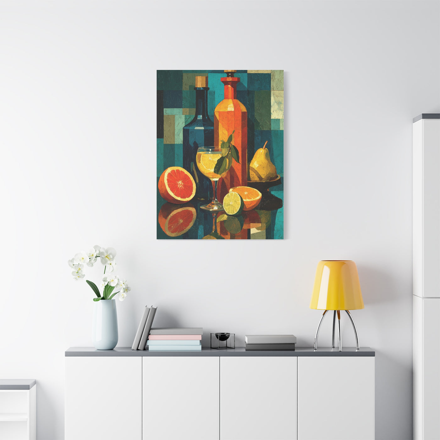 Cubist Dining Still Life Wall Art & Canvas Print