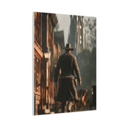 Gunslinger Walking the Frontier Street Wall Art & Canvas Print