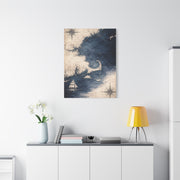 Vintage Nautical Map Ocean Composition Wall Art & Canvas Print
