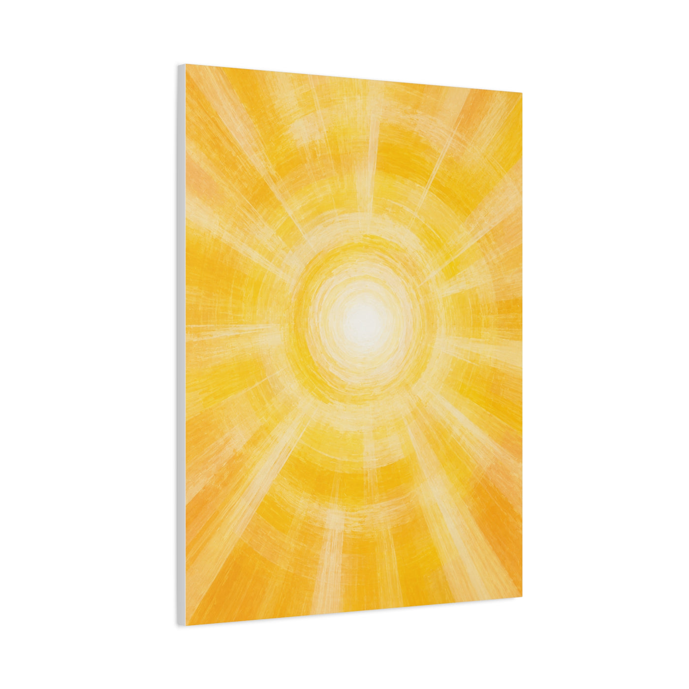 Radiant Golden Sunburst Abstract Wall Art & Canvas Print